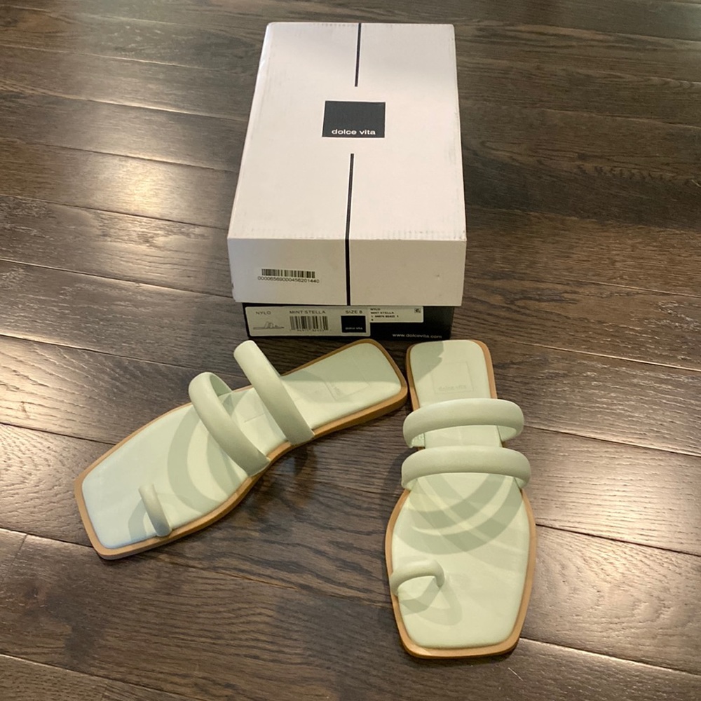 NIB Dolce Vita Nylo Square-Toe Slip-on Sandal - Picture 1 of 10